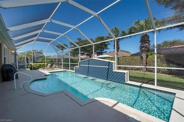 screened-in heated pool
