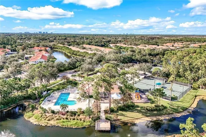 Bird's eye view of a large body of water