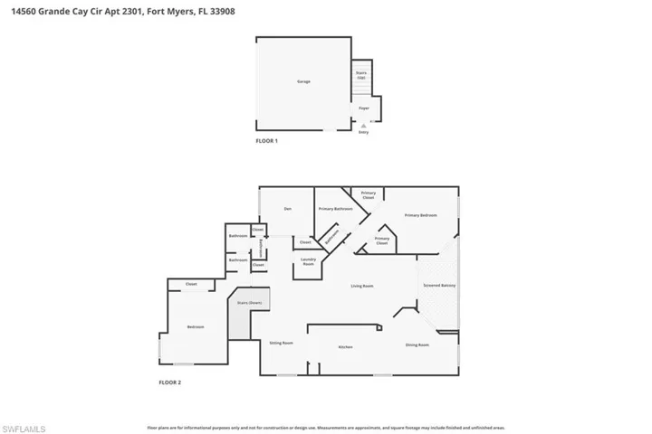 NOTE: "Den" is a true third bedroom with closet, oversized window and daybed that opens to king