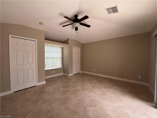 Casita has large  bedroom, two closets and ensuite full bath.