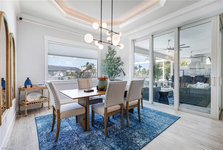 Dining area overlooking outdoor area