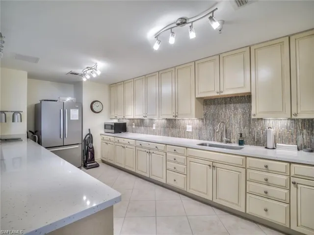 Kitchen in social room used for parties and events