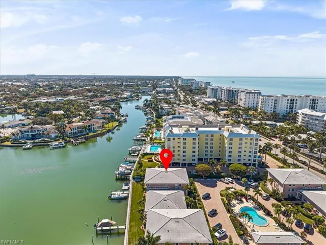 Bird's eye view of a large body of water