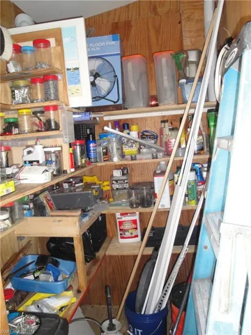 Large tool closet located in the sunroom.