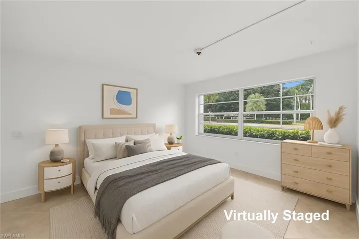 Virtually staged Master Bedroom