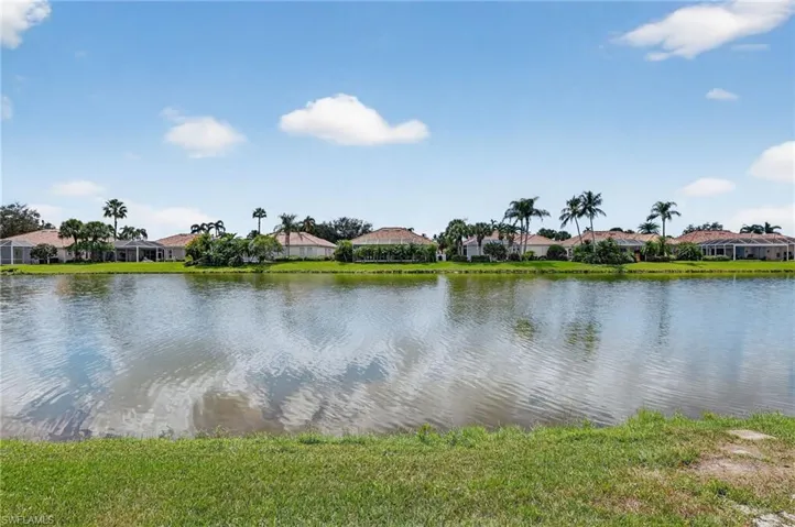 Lake behind the home