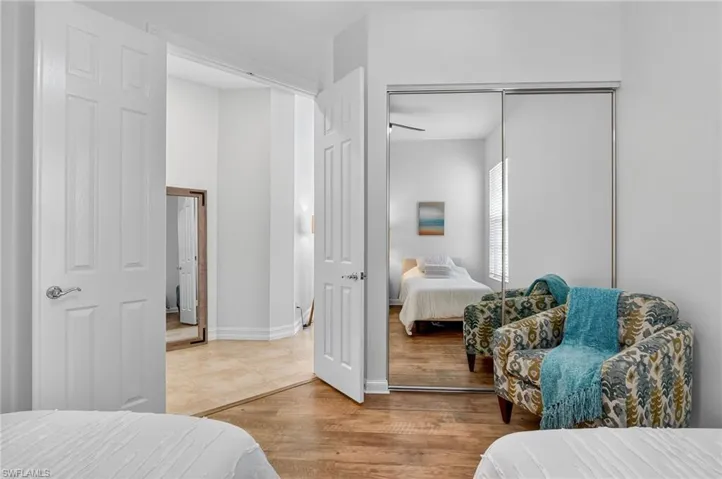 Bedroom featuring a closet and light wood finished floors