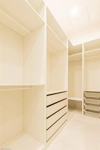 View of walk in closet