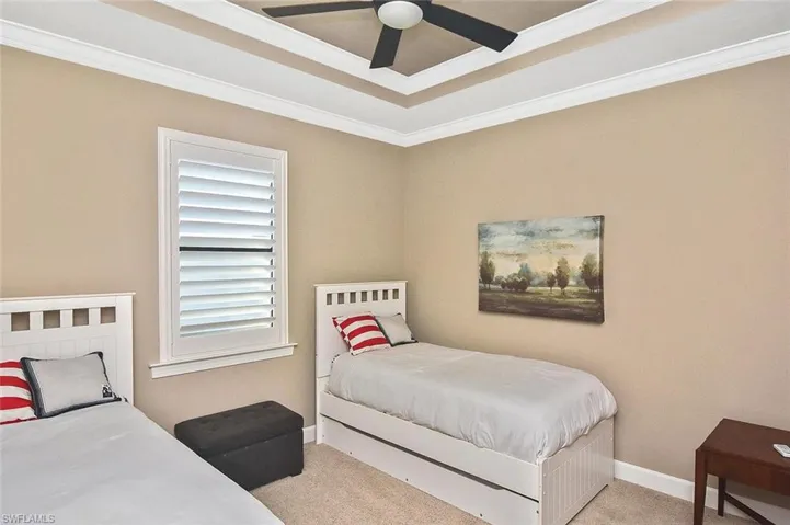 The Den/Office is a flexible space with a double door opening.  Currently, owner is using it as an additional fun bedroom for their young visitors.
