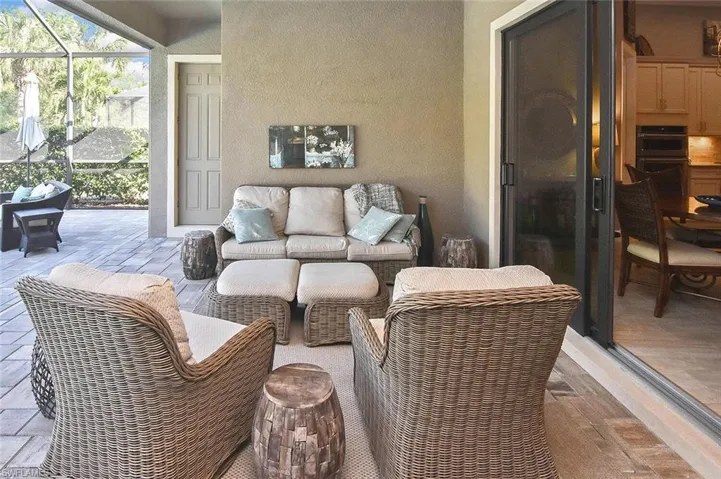 Part of the under-truss Lanai, a storage closet and electric roll down storm screens