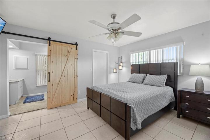 Pictured is Queen sized bed