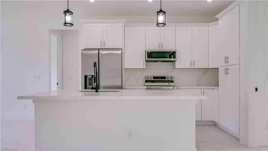 Beautiful quartz backsplash!