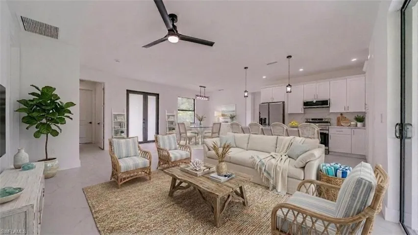 Space to relax and entertain. (Virtually staged)