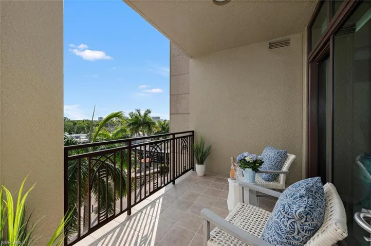 Balcony access to to the guest bedroom