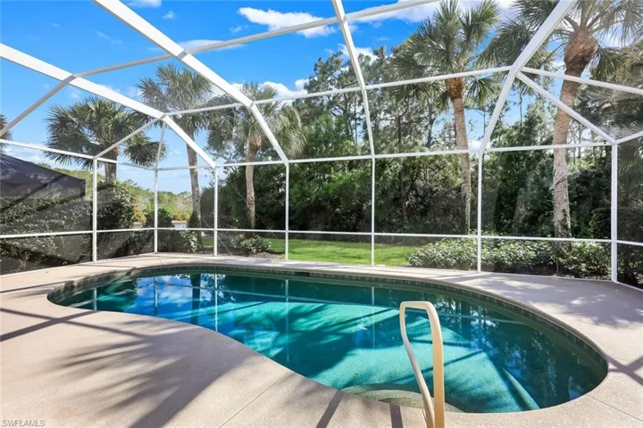 Pool featuring a lanai and a patio area