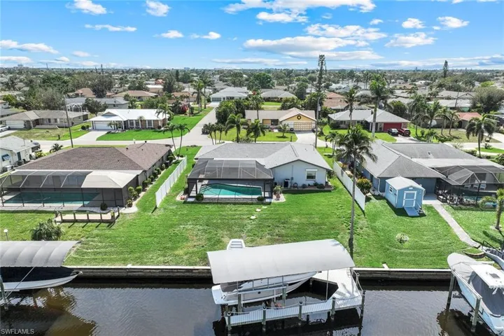 large lot and covered dock