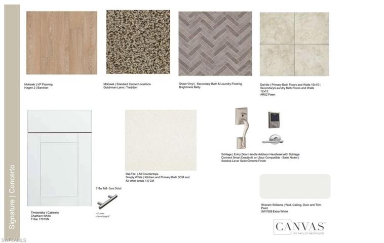Design selections.  Home is under construction and selections are subject to change.