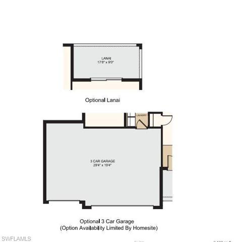 Structural options added to 329 SW 29th Place include:  three car garage and covered lanai.