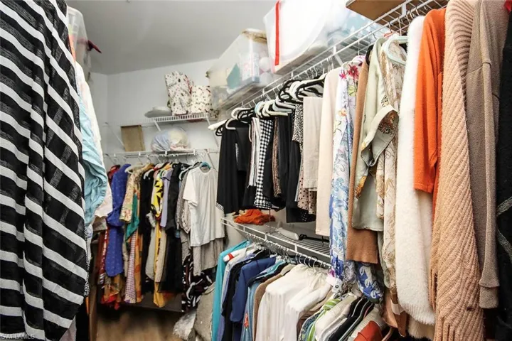 View of walk in closet