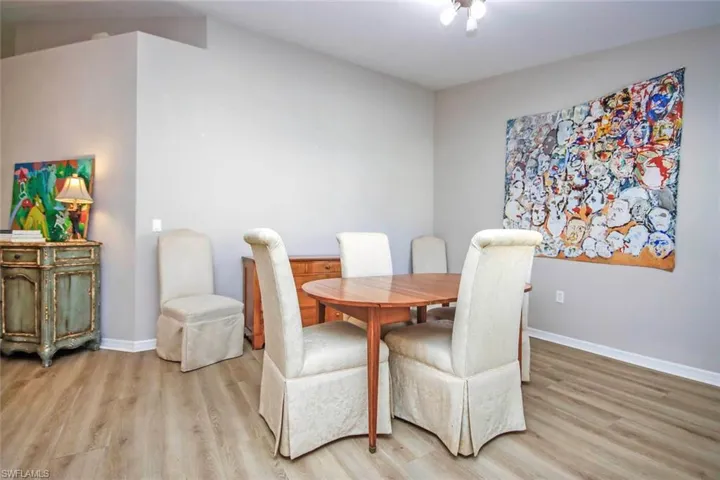 Dining room featuring light wood-style floors