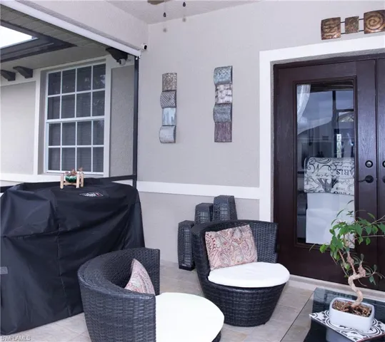 View of patio featuring grilling area