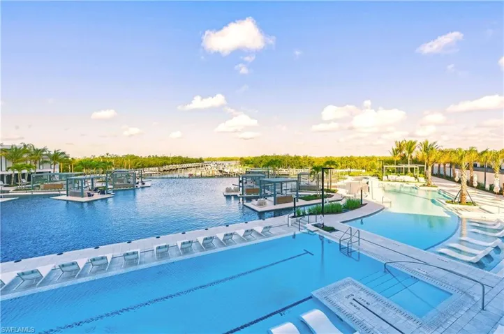 One of 3 waterfront pools to include a Lap pool.