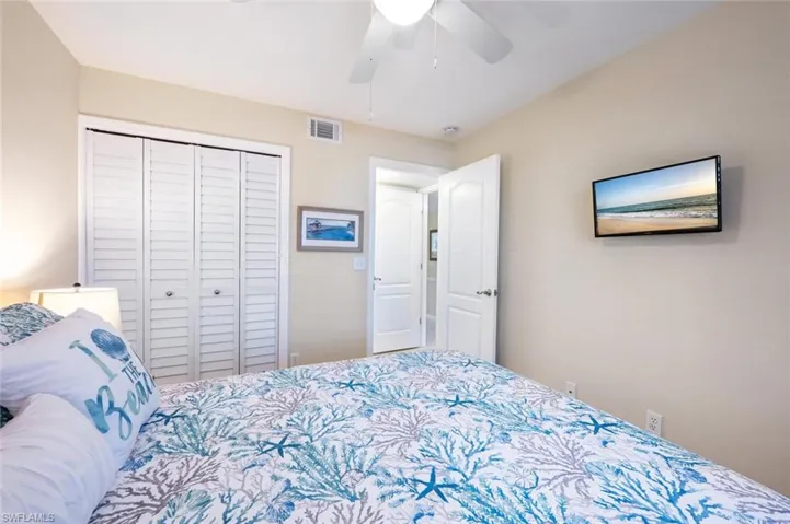 Guest Bedroom with a hallway door that makes this a second ensuite