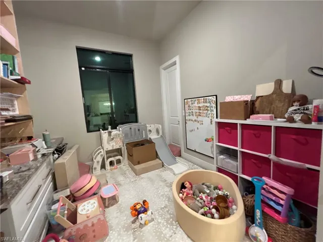 View of rec room or 4th bedroom