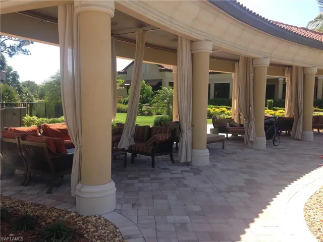 View of patio with outdoor seating
