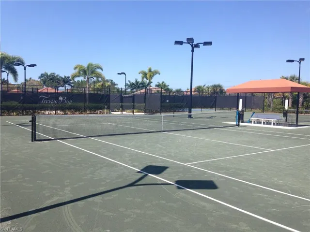 View of tennis court