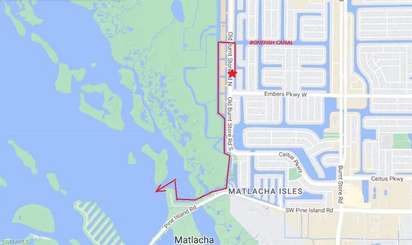 Quick Gulf Access via the Bonefish Canal (2nd Bridge on Old Burnt Store Rd)