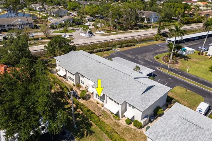 Aerial view of residential area