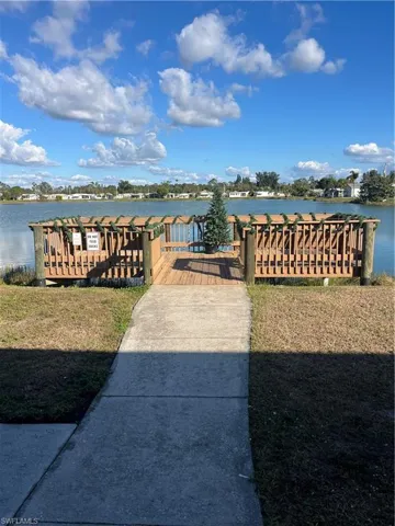 Dock with a water view