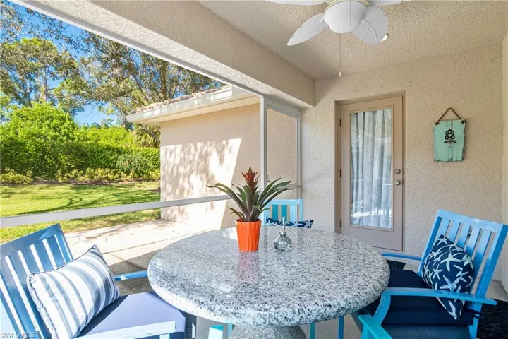 Covered patio. Perfect for watching the sunset.