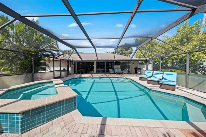 pool with spa