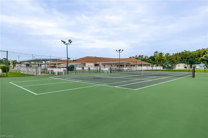 View of tennis court