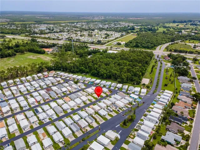 Aerial overview of property's location