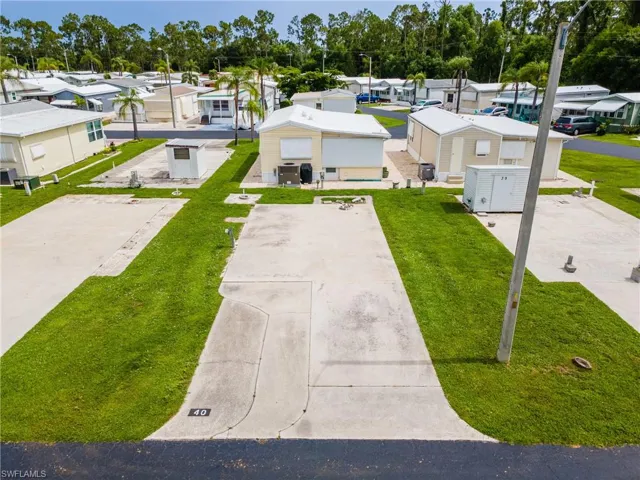 Aerial view of residential area
