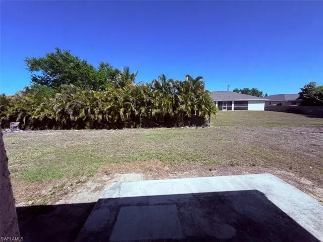 View of grassy yard