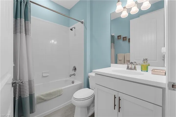 Front Bathroom with Linnean Closet. 16160 Bluestem Ln. Babcock Ranch, FL 3398216160 Bluestem Ln. Babcock Ranch, FL 33982