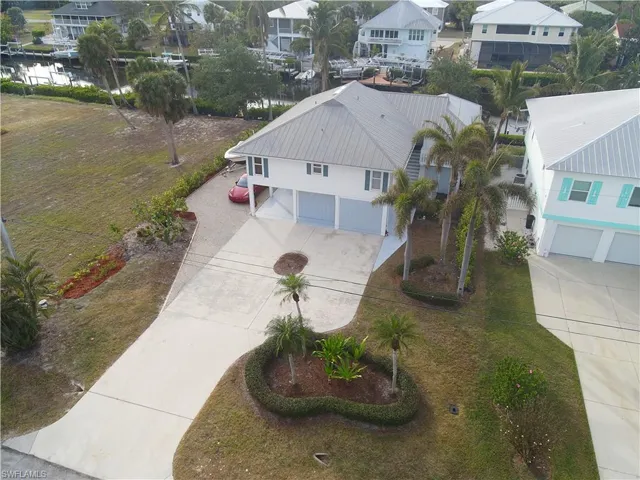 Aerial perspective of suburban area