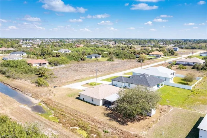 Aerial view with a residential view