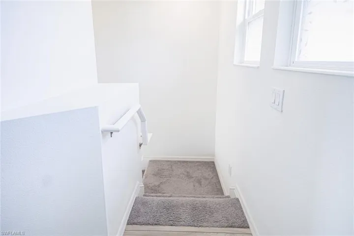 Stairs with baseboards