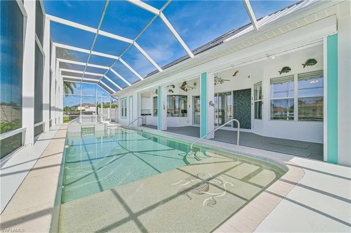 View of pool and lanai