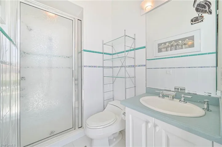 4th Bathroom, private pool bath with shower.