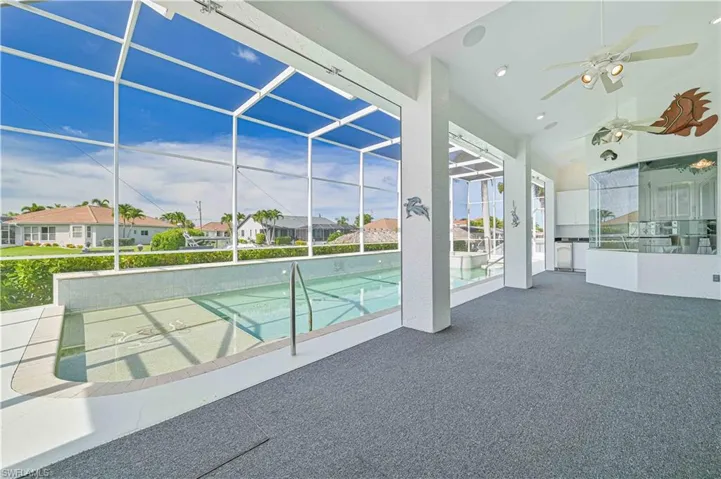 View of pool and spa