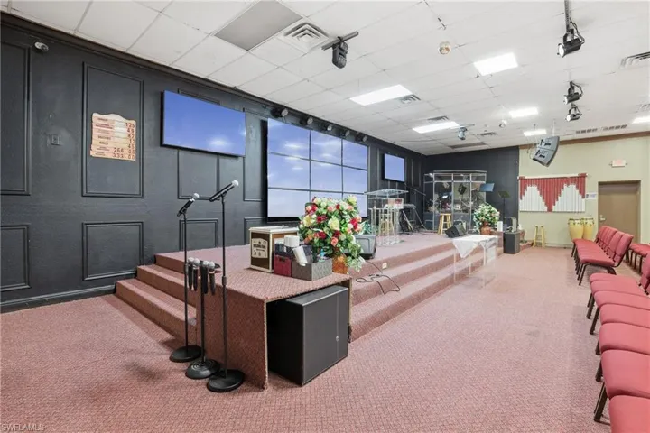 Misc room with a paneled ceiling