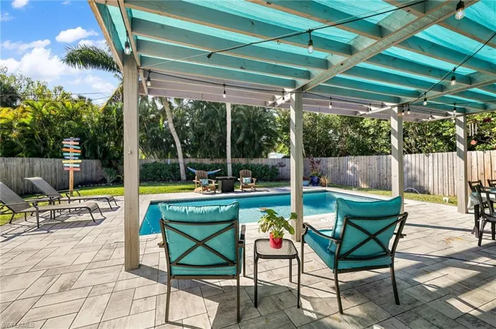 View of pool with a patio area