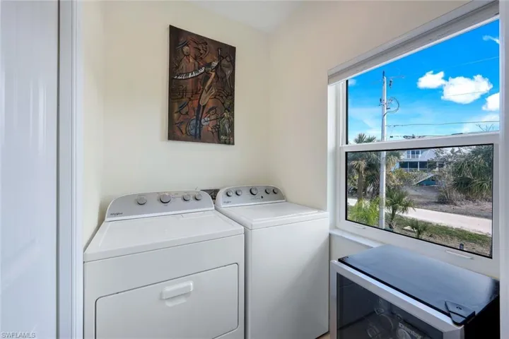Laundry area with independent washer and dryer