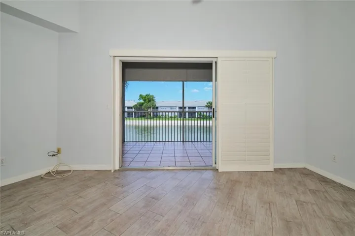 Condo has a nice open floor plan with lake views.